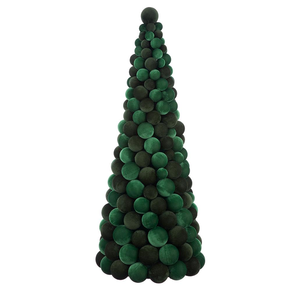 Green velvet holiday decor for holiday decorating