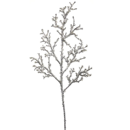 33" Silver Iced Spray
