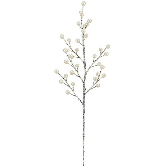 Pearl spray with clustered pearl beads.