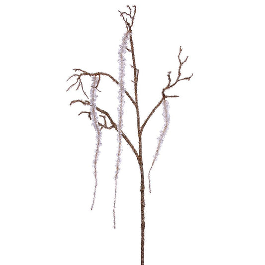 36" Beaded Amaranthus Hanging Spray Clear Gold