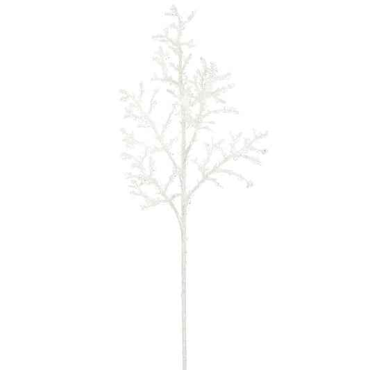 33" Clear Beaded White Spray