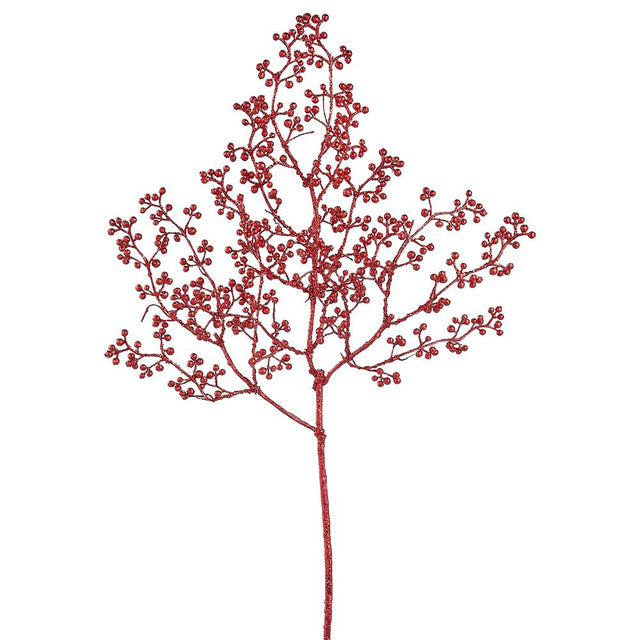 Red berry spray with clustered berries.