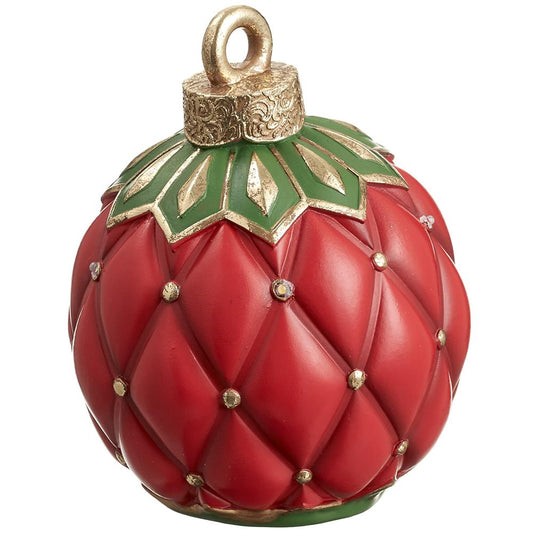 6.5" LED Ornament Tabletop Red Green