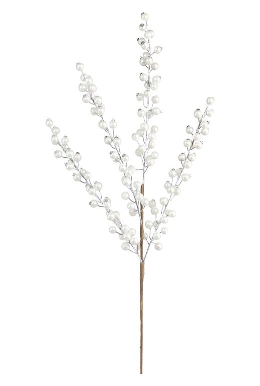 Pearl berry spray with clustered pearl berries.