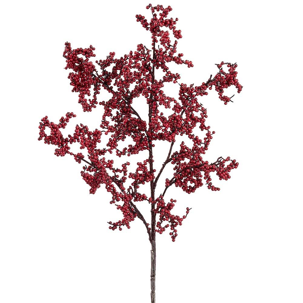 35” Red Berry Spray
