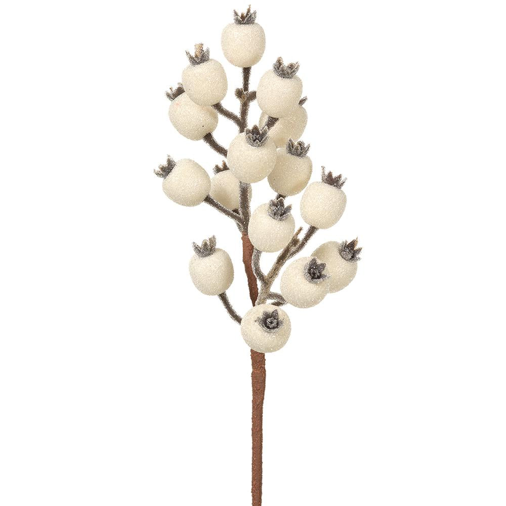 13” Rosehip White Spray