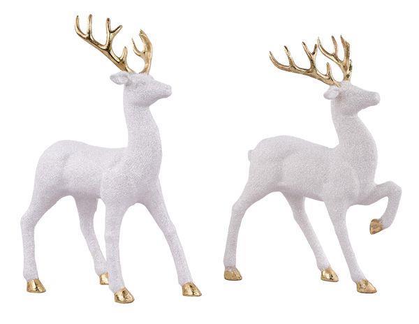 12" Deer Silver Gold