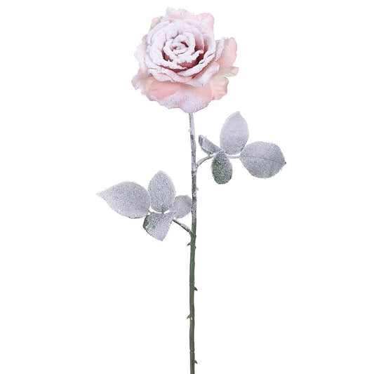 26" Pink Rose Snow