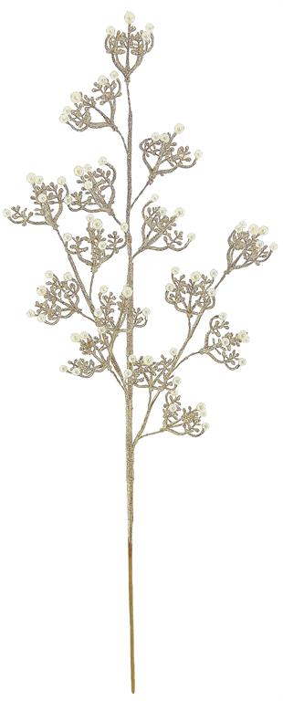 Pearl spray with clustered pearl beads on fine branching stems.
