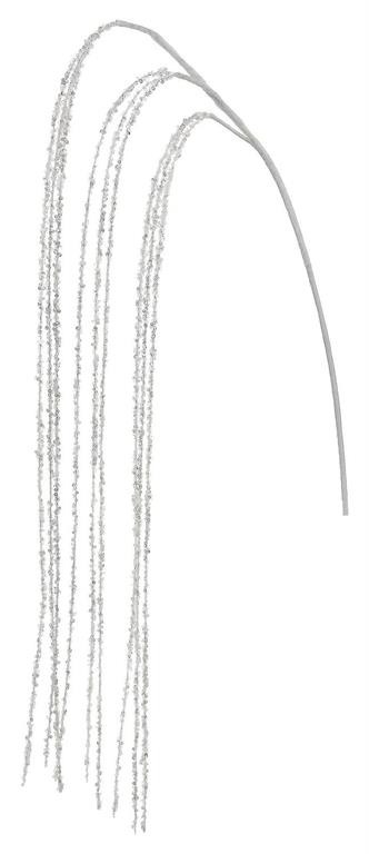 48" Hanging Spray White Sequin