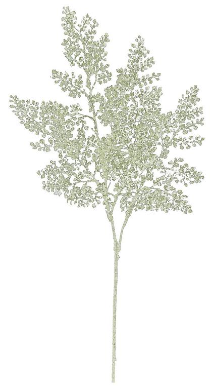 Silver maidenhair spray with an airy finish.