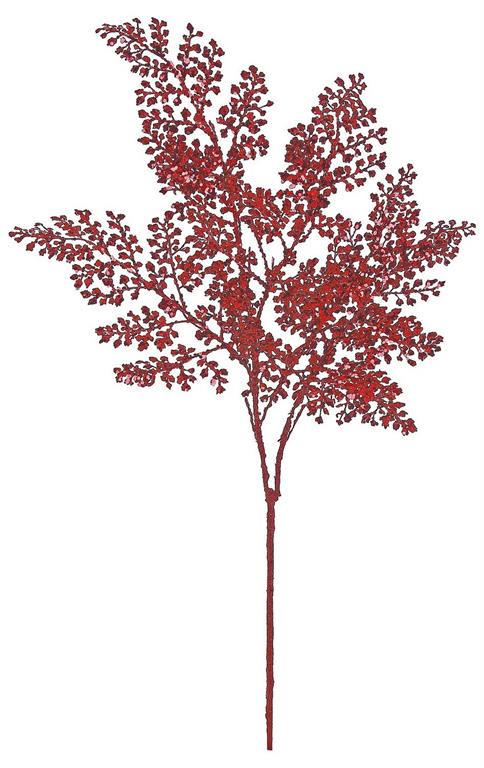 30" Red Maidenhair Spray