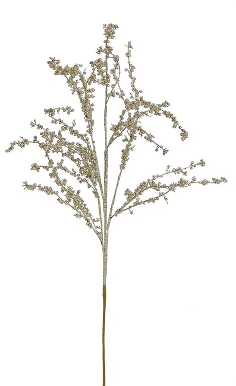 Champagne metallic seed spray, 32 inches