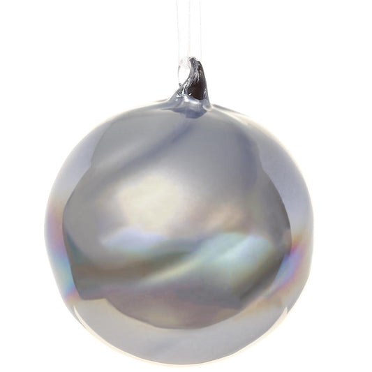 3.5" Lavender Swirl Glass Ornament
