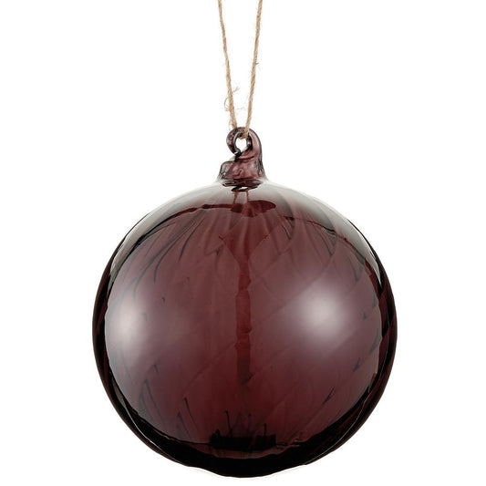 4" Coffee Swirl Glass Ball Ornament