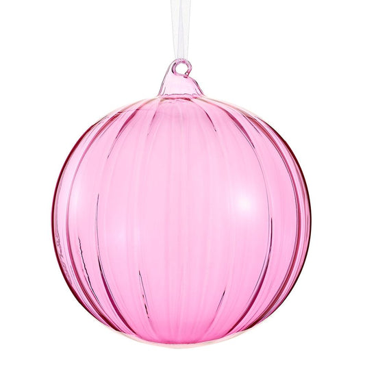 6" Pink Glass Ball Ornament