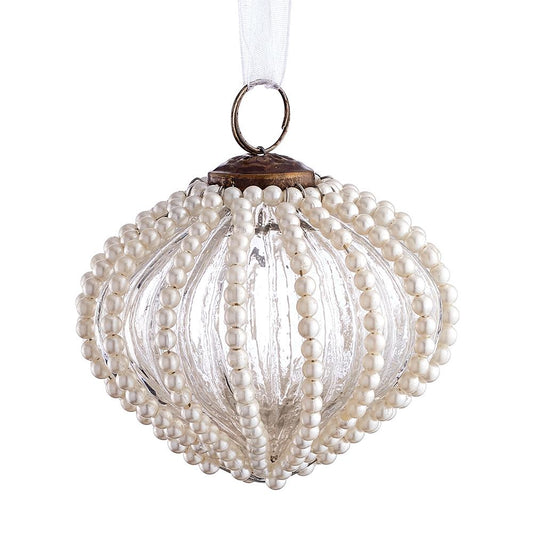 3" Pearl Glass Ornament