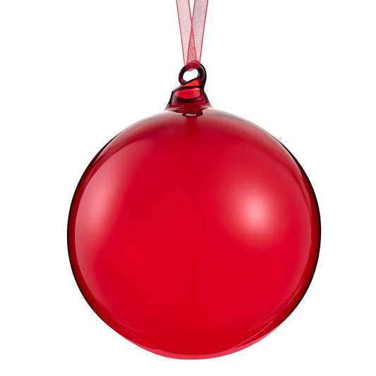 5” Red Glass Ball Ornament