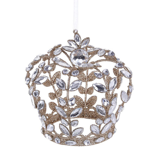 7" Crown Rhinestone Champagne