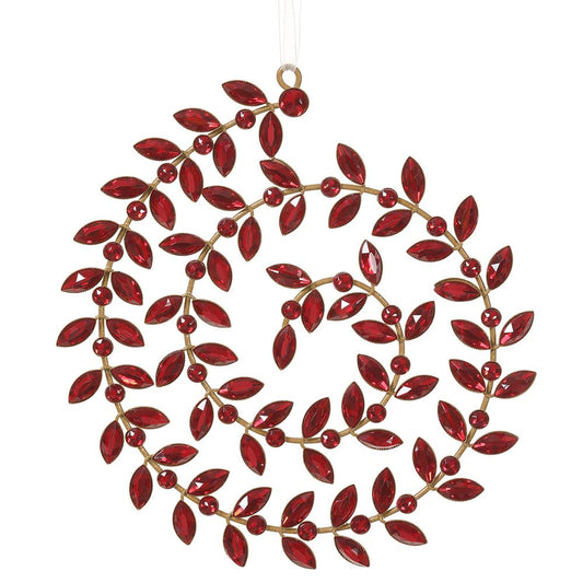 9" Red Rhinestone Wreath