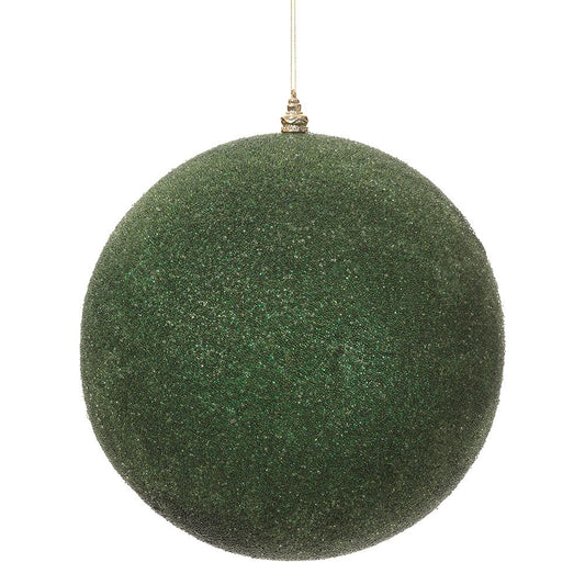 12" Beaded Green Ball Ornament
