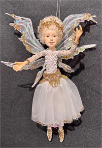 8" White Fairy Ballerina Ornament