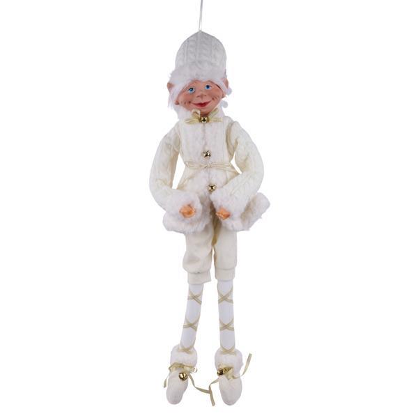 White elf figurine with a wintry palette.