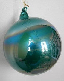 5" Green Pearl Glass Ball Ornament
