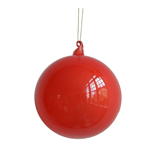 120mm Coral Bubblegum Glass Ball Ornament