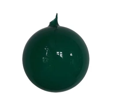 5" Emerald Glass Ball Ornament