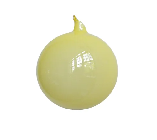 6" Gold Yellow Glass Ball Ornament