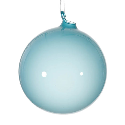 5" Denim Blue Glass Ornament