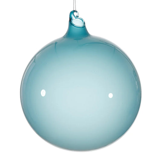 6" Denim Blue Glass Ball Ornament