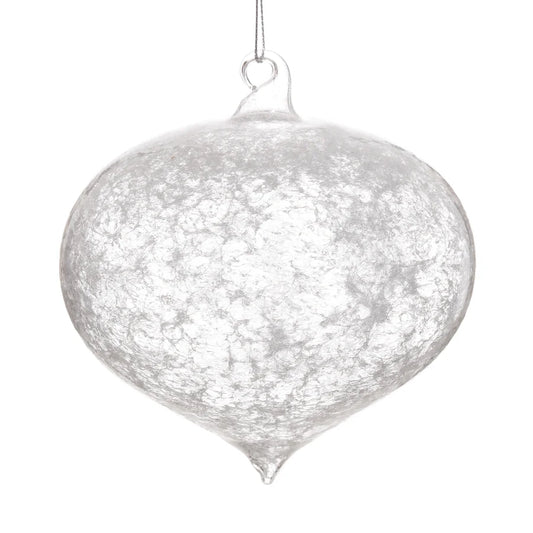 4.5" Kismet Snow Glass Ornament