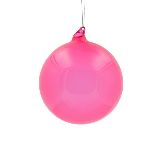 150mm Pink Cherry Bubblegum Glass Ball Ornament