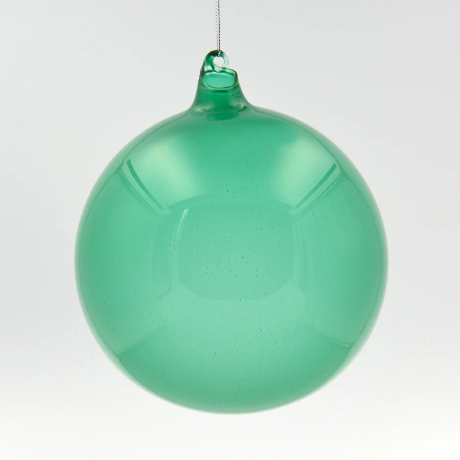 6" Eucalyptus Glass Ball Ornament