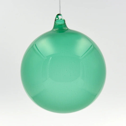 6" Eucalyptus Glass Ball Ornament