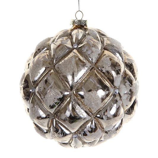 6" Impressionist Platinum Ornament