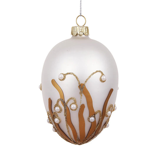 4" Lily of the Valley Egg Cream Gold