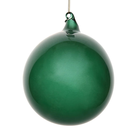 6" Emerald Shimmer Glass Ball Ornament