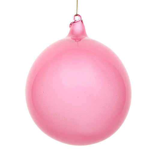 150mm Rose Glitter Bubblegum Ball Ornament