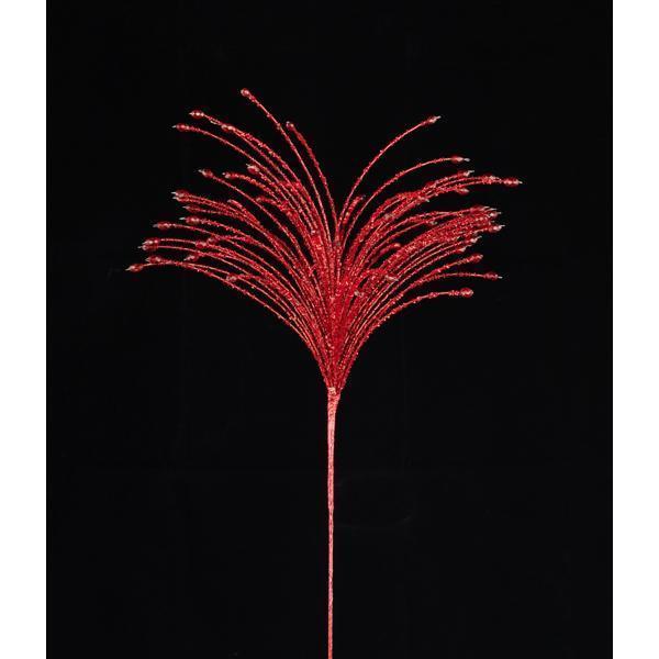 24" Red Beaded Sequin Spray