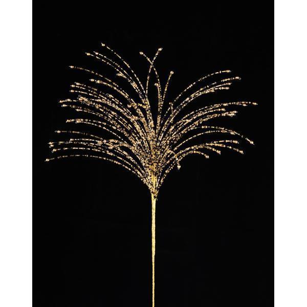 24" Black & Gold Beaded Sequin Spray
