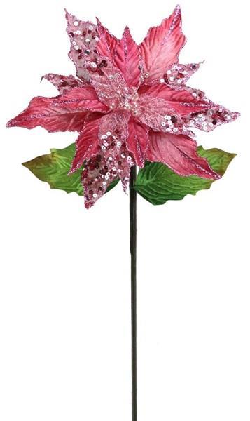 22" Pink Poinsettia