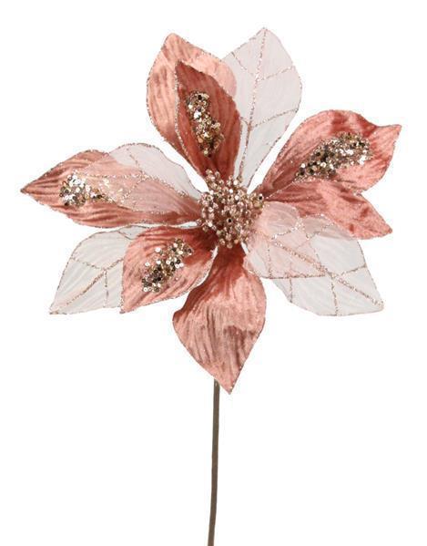 22" Poinsettia Pink Stem