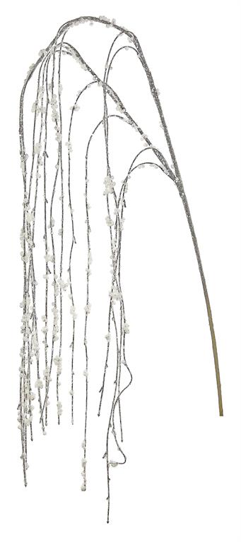 Silver mica berry spray with long cascading stems.