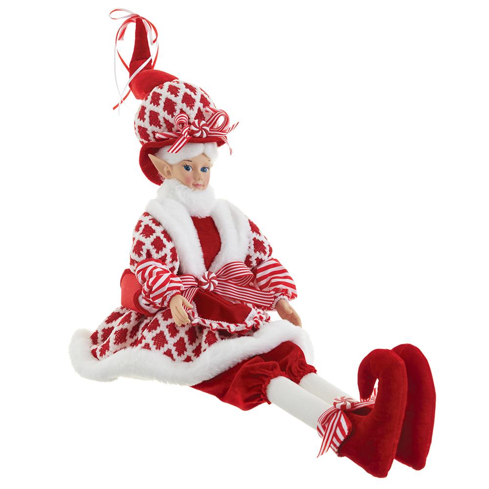 26" Elf Candy Cane Red White