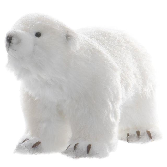 White polar bear cub figurine.