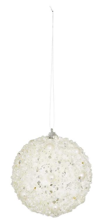 4.5" Ice Pearl Ball Ornament