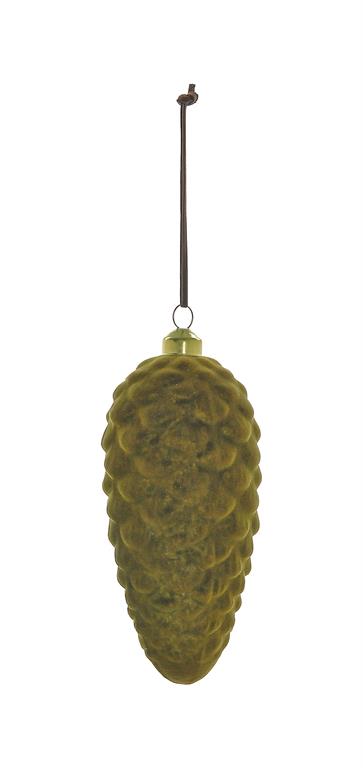 6" Flocked Pinecone